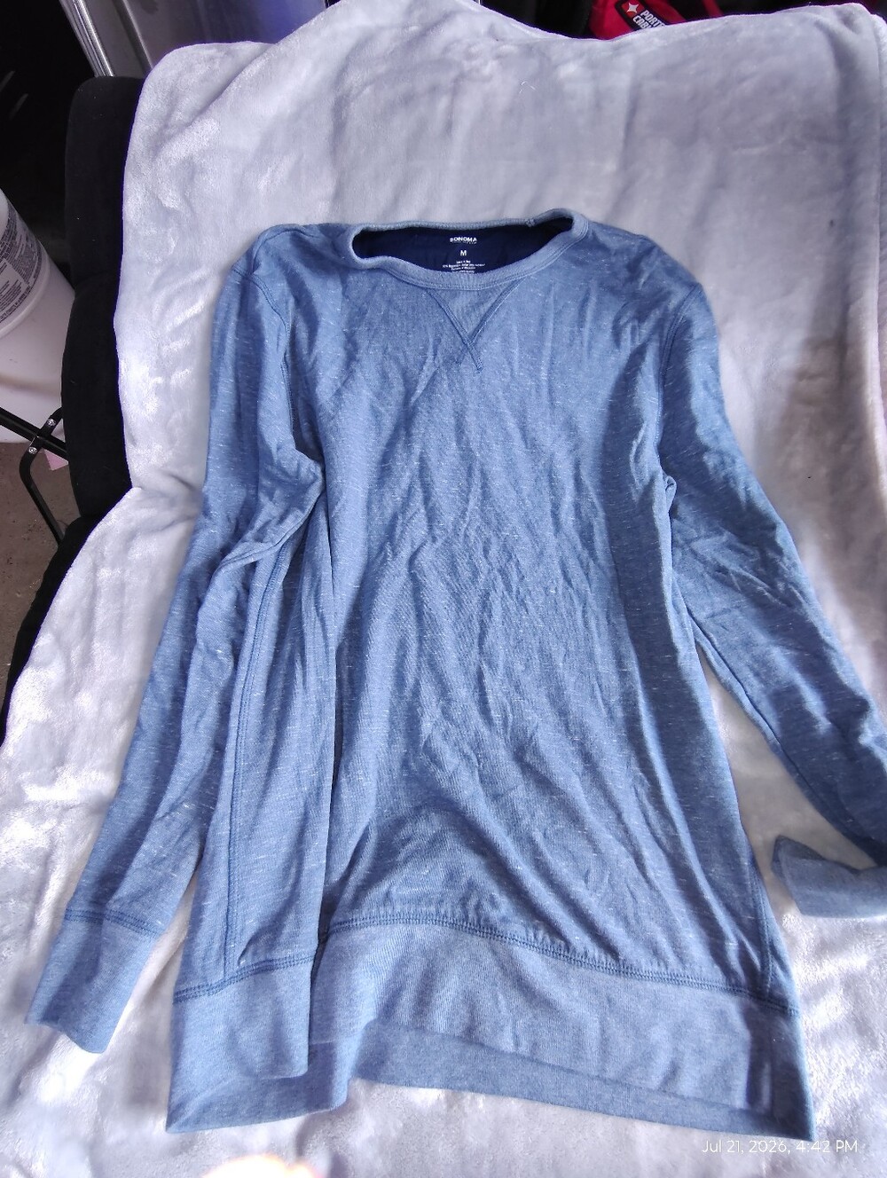 Sonoma Blue Long Sleeve Crewneck Top